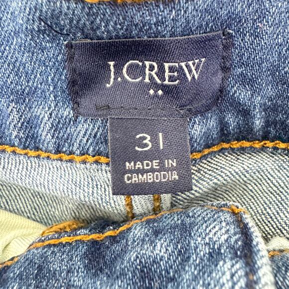 J. Crew Factory Womens Classic Denim Shorts Size 31 Dark Pacific Blue Wash - Picture 2 of 6